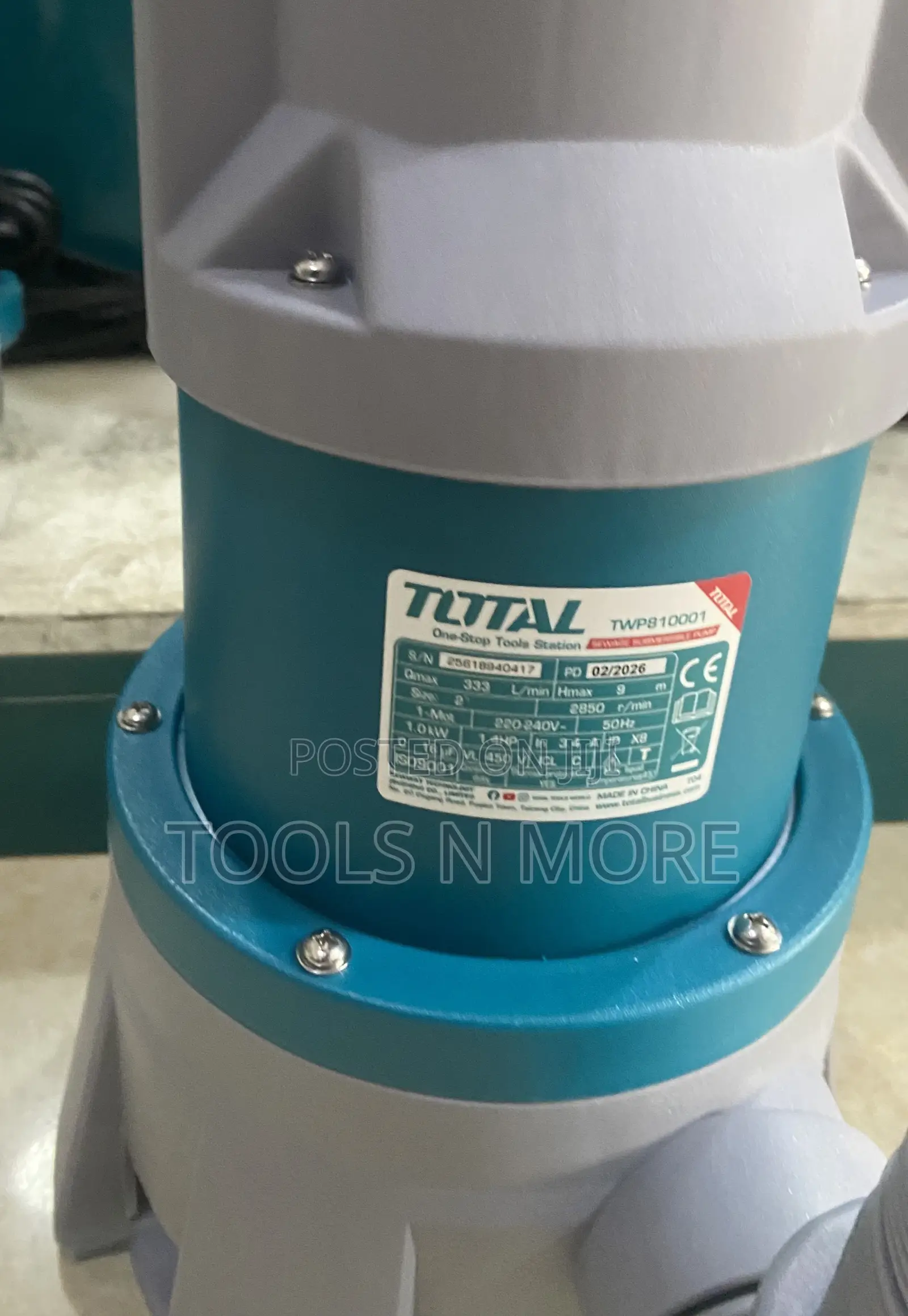 Total 1.4hp Sewage Submersible Pump (Plastic)