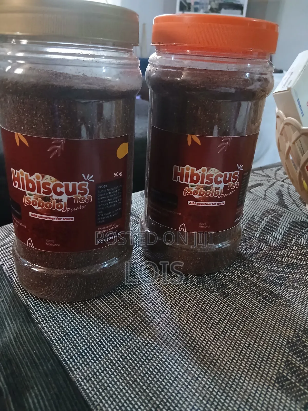 Hibiscus Powder With Ginger in Tea Bag