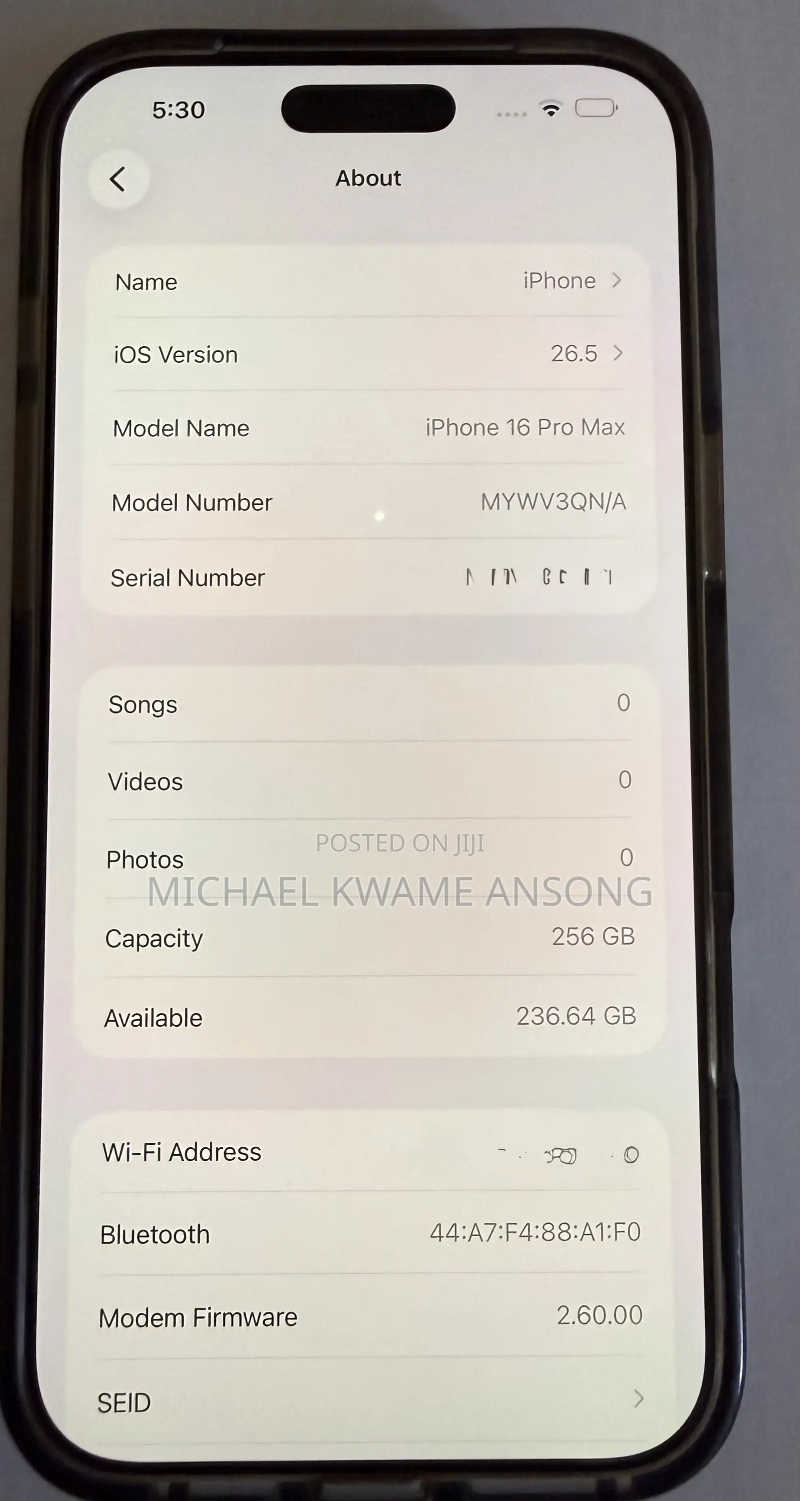 Apple iPhone 16 Pro Max 256 GB Black