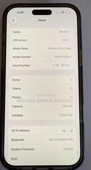 Apple iPhone 16 Pro Max 256 GB Black