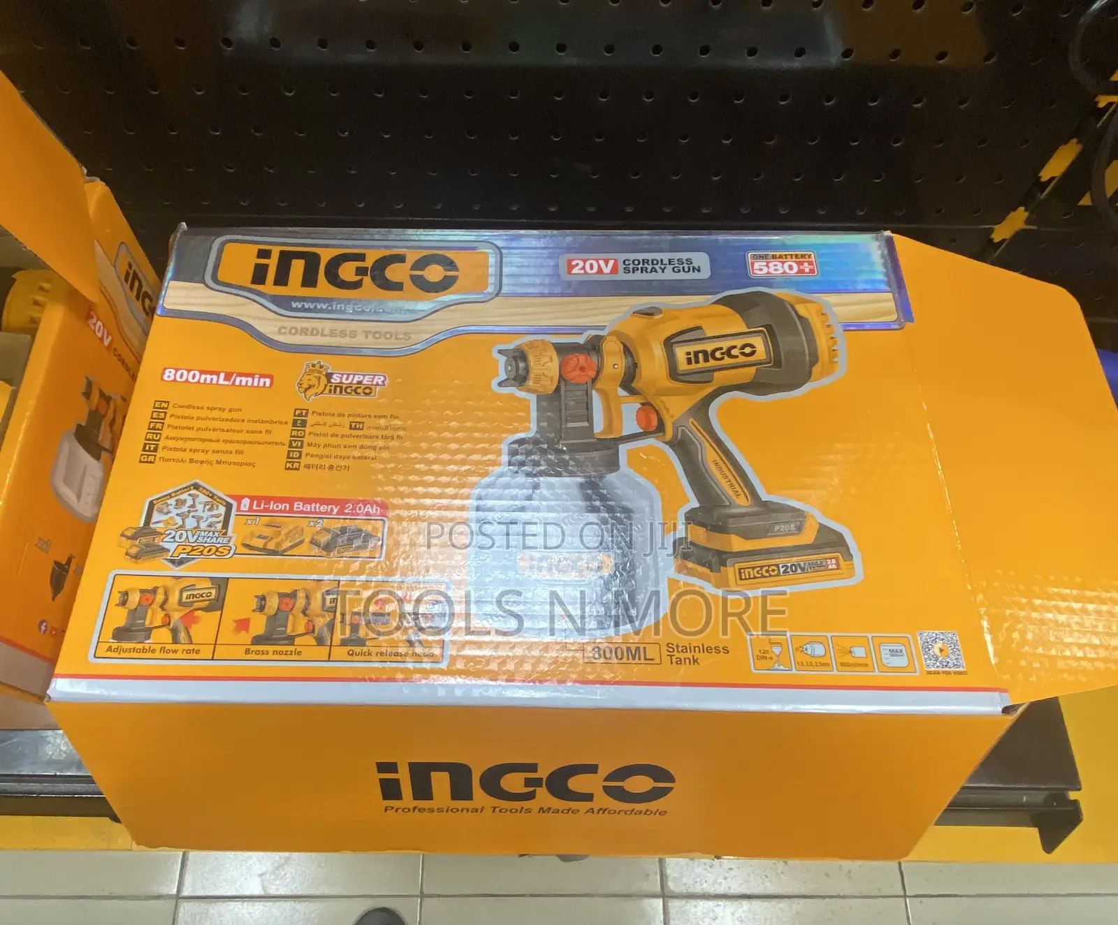 Ingco Cordless Spray Gun (Metal Can With 2 Batteries)