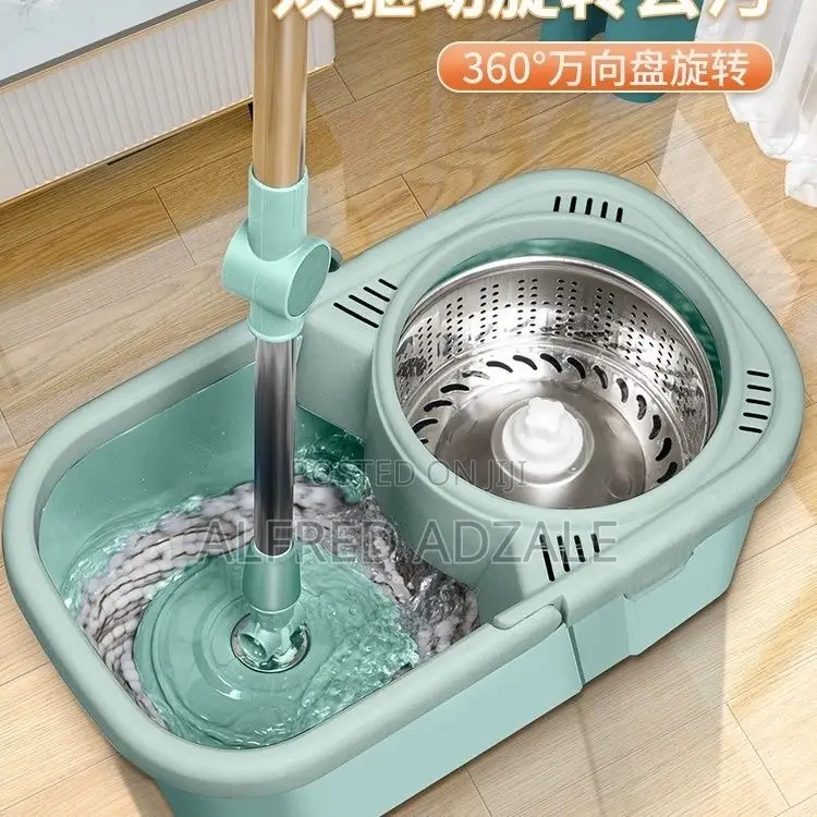 360•Spinning Mop With 6 Mopping Heads