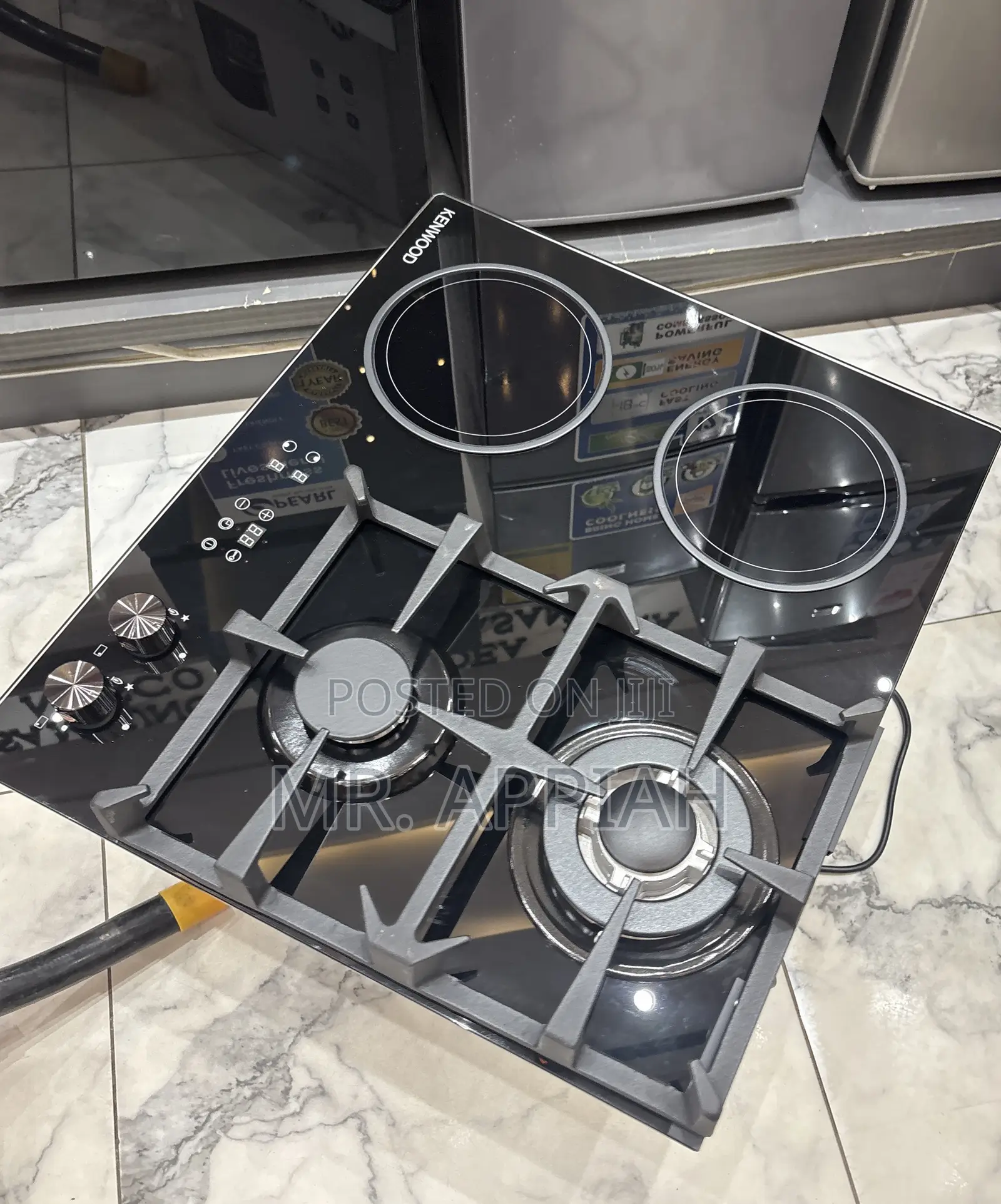 Super Slim Kenwood 60cm 2 Gas + 2 Electric Hob(Tempered Glass)