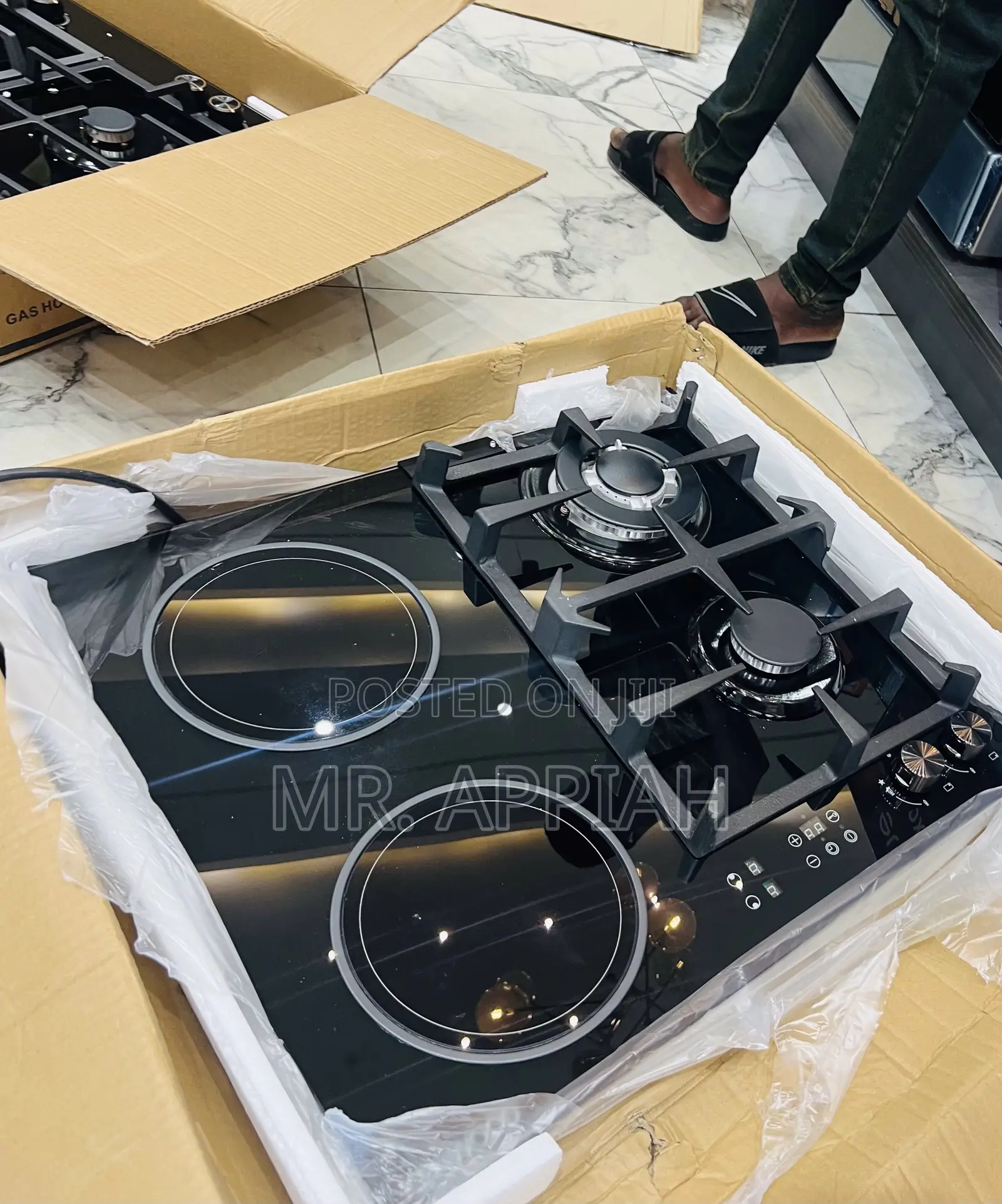 Sleek Slim Kenwood 60cm 2 Gas + 2 Electric Hob(Glass) 