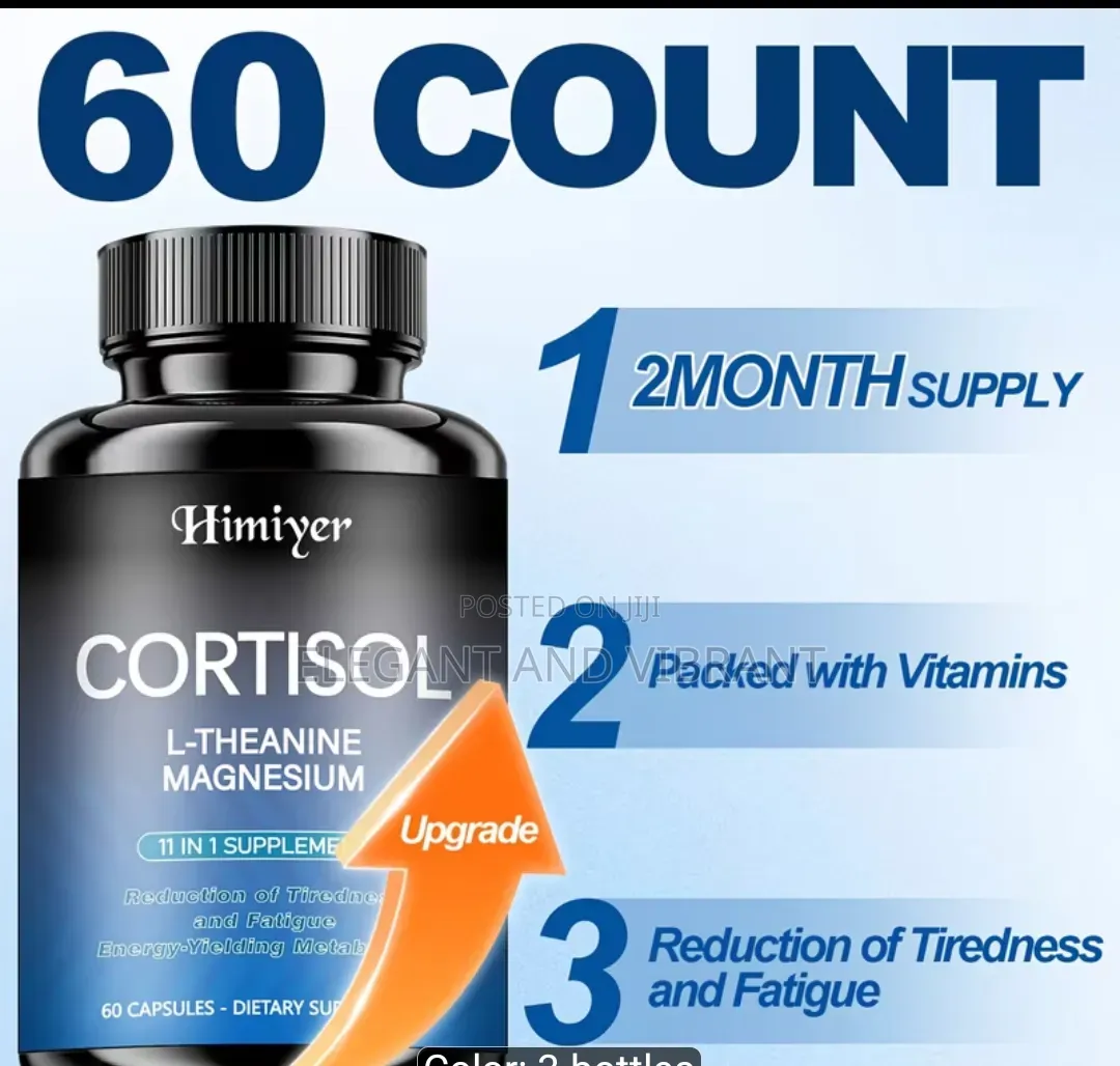 Cortisol Balance With Rhoda Rosea,Ginseng,Ginkgo, Vitamin B6,B12 C