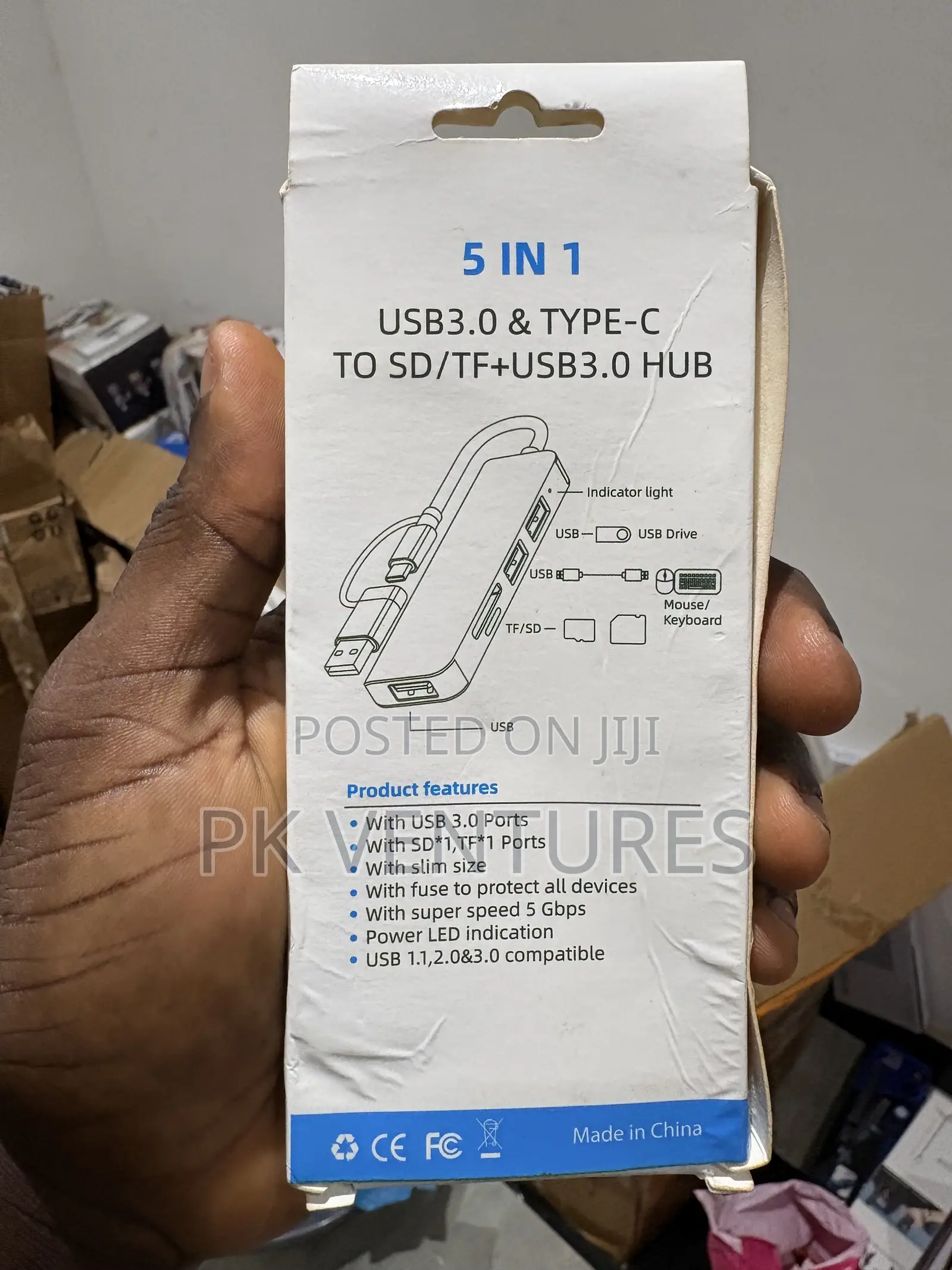 5 in 1 Usb3.0 Type-C to Sd/Tf+Usb3.0 Hub