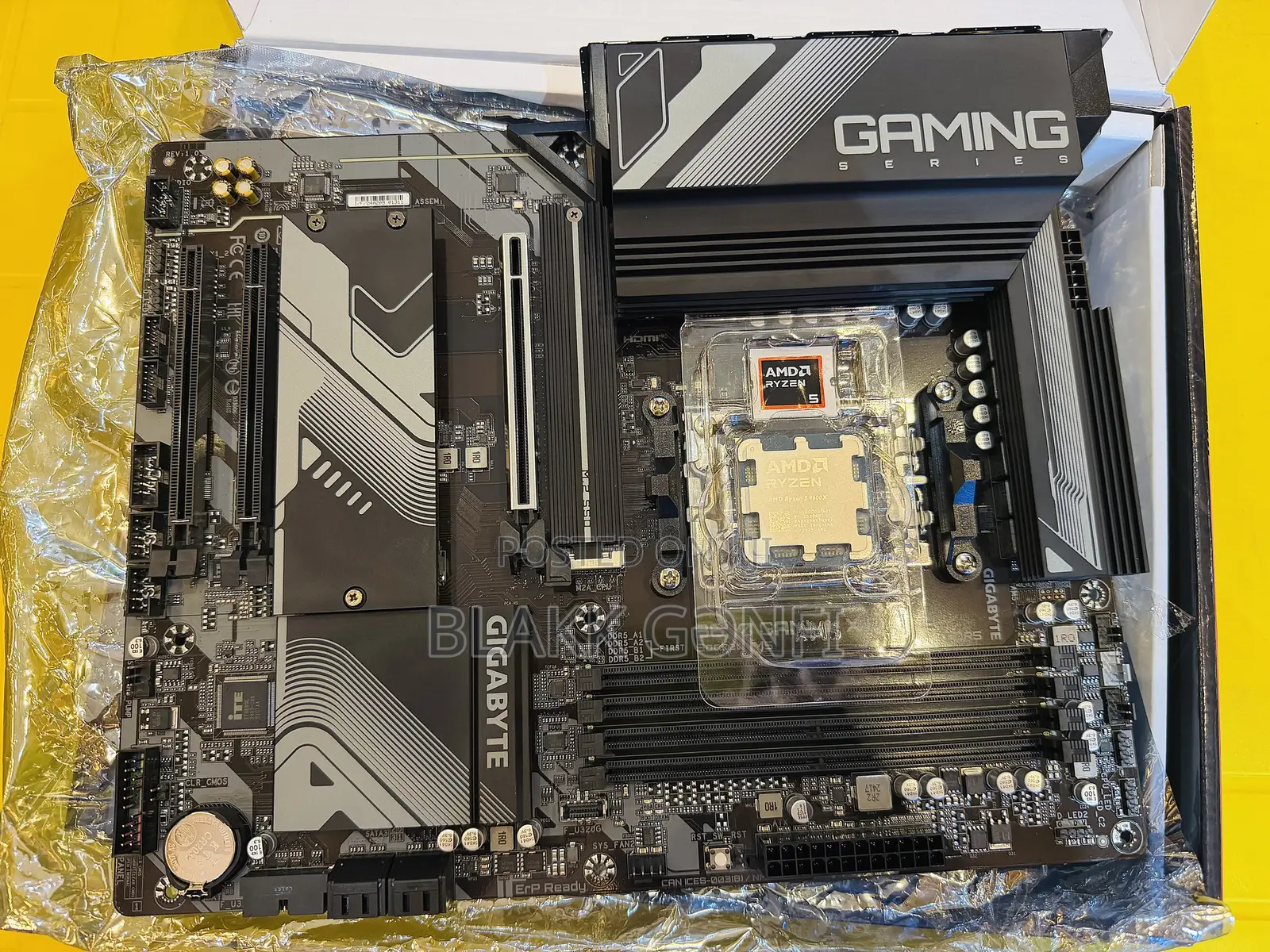 Ryzen 5 9600x Processor + Gigabyte B650 Ddr5 Motherboard