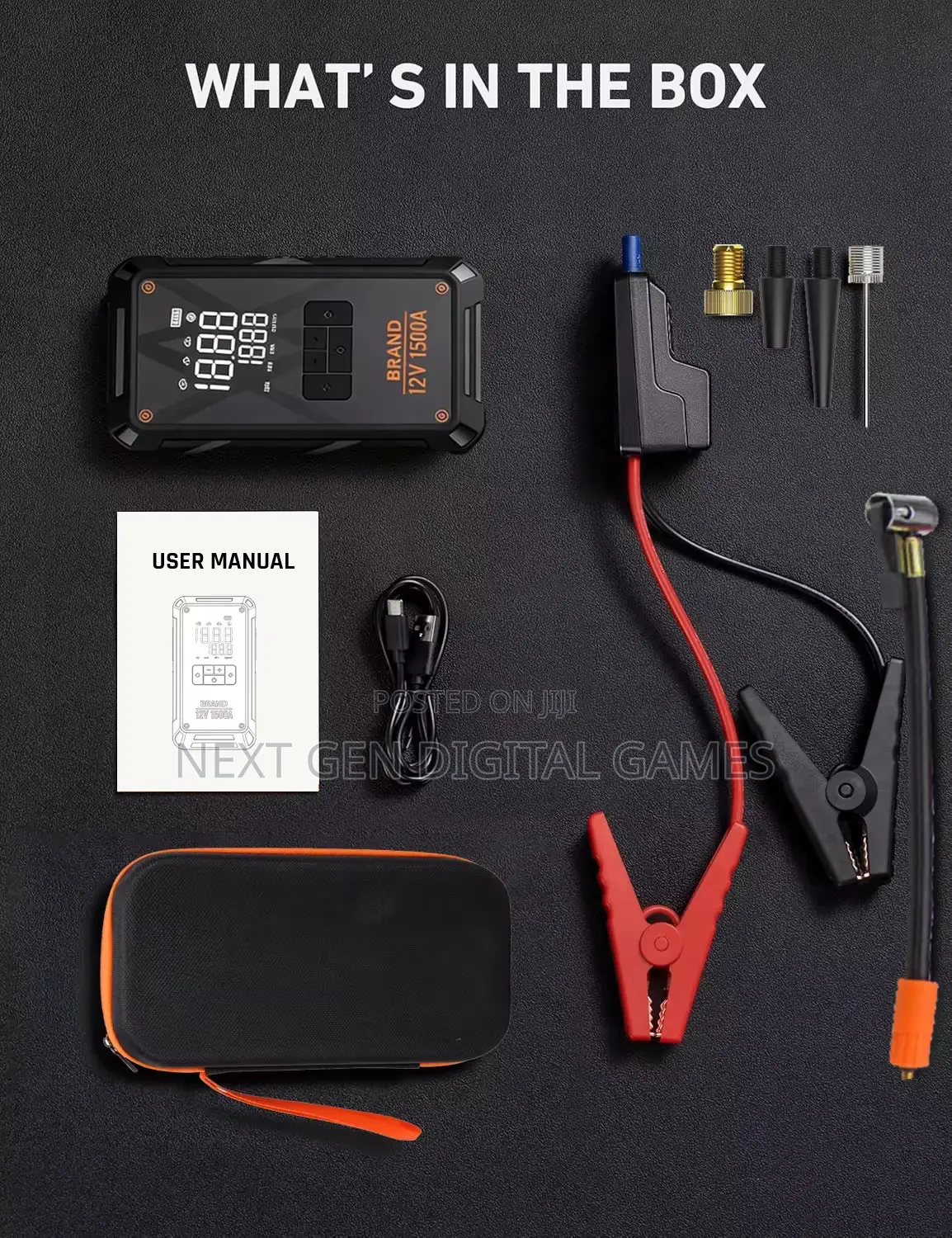Car Battery Jumpstarter With Tyre Inflator and Power Bank