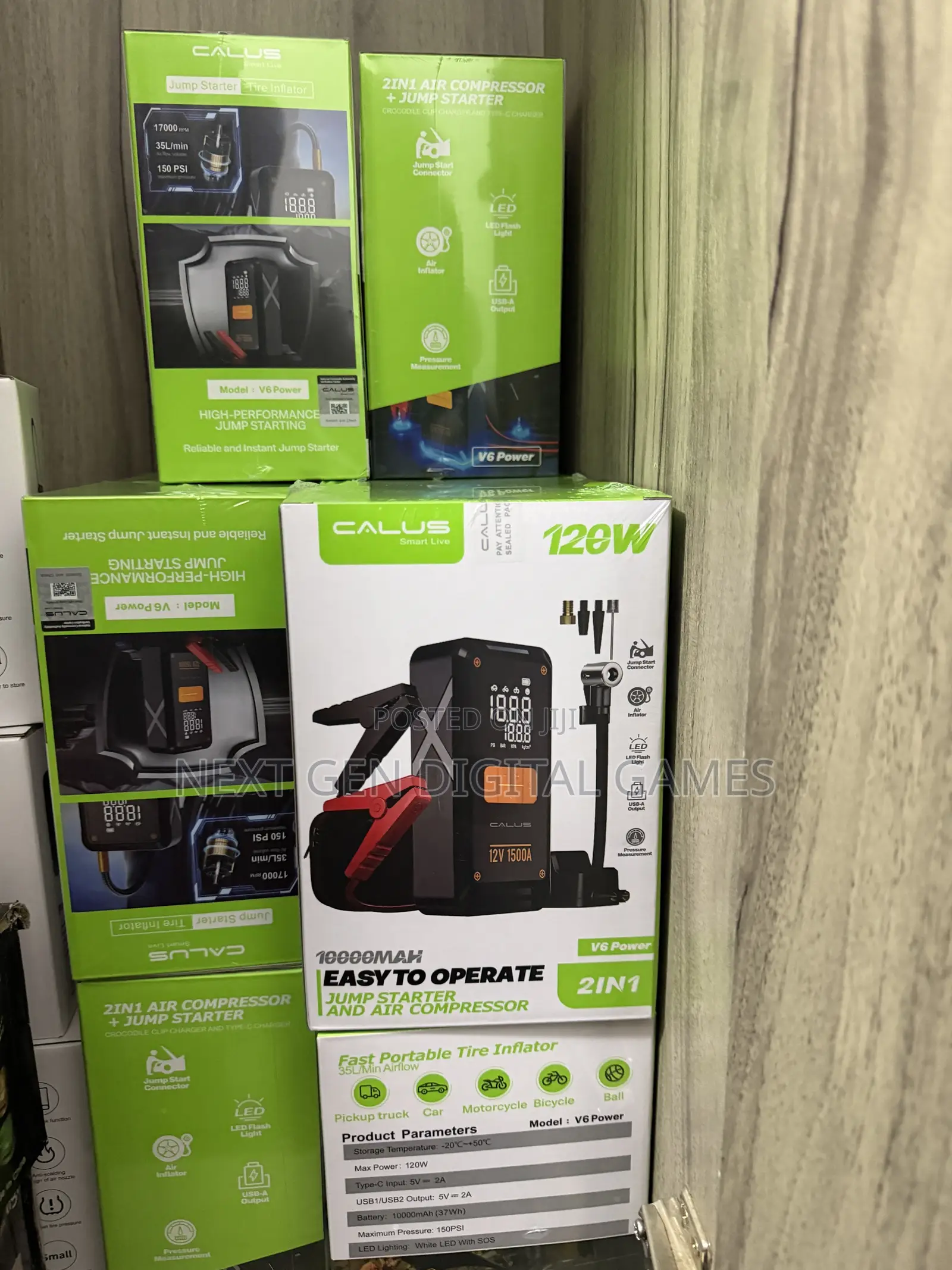Car Battery Jumpstarter With Tyre Inflator and Power Bank