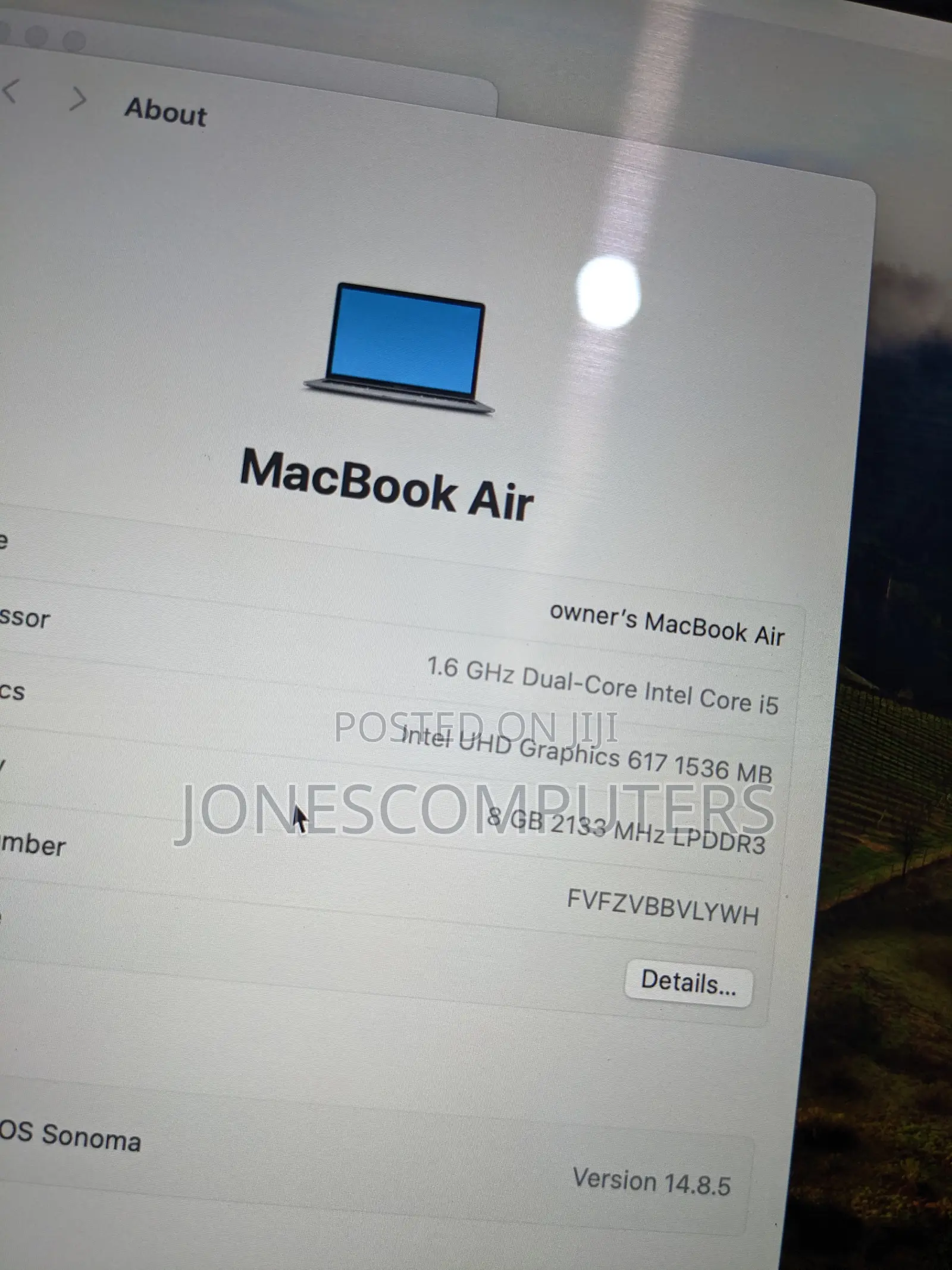 Laptop Apple MacBook Air 2018 8GB Intel Core i5 SSD 256GB