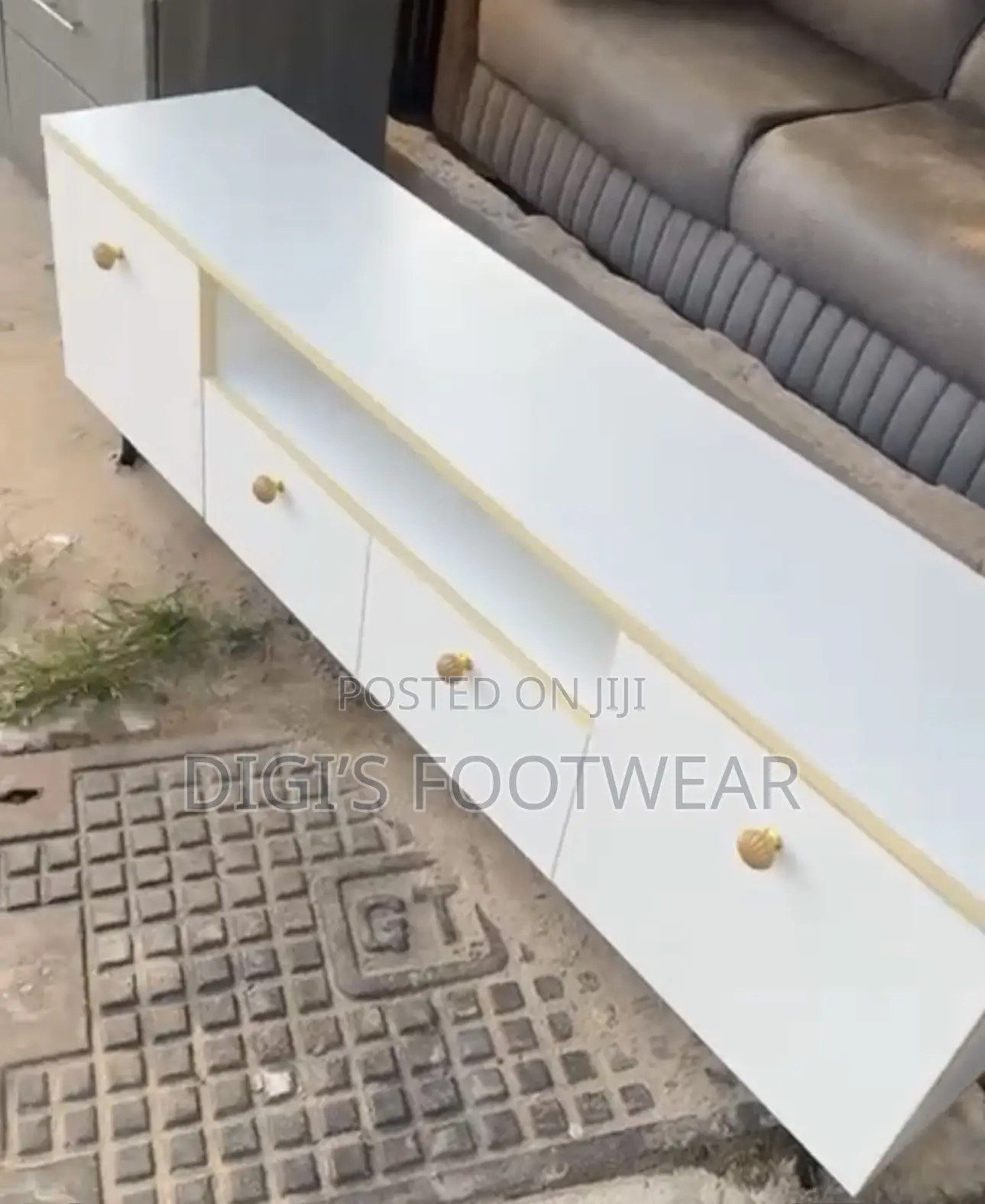 Golden White Tv Stand