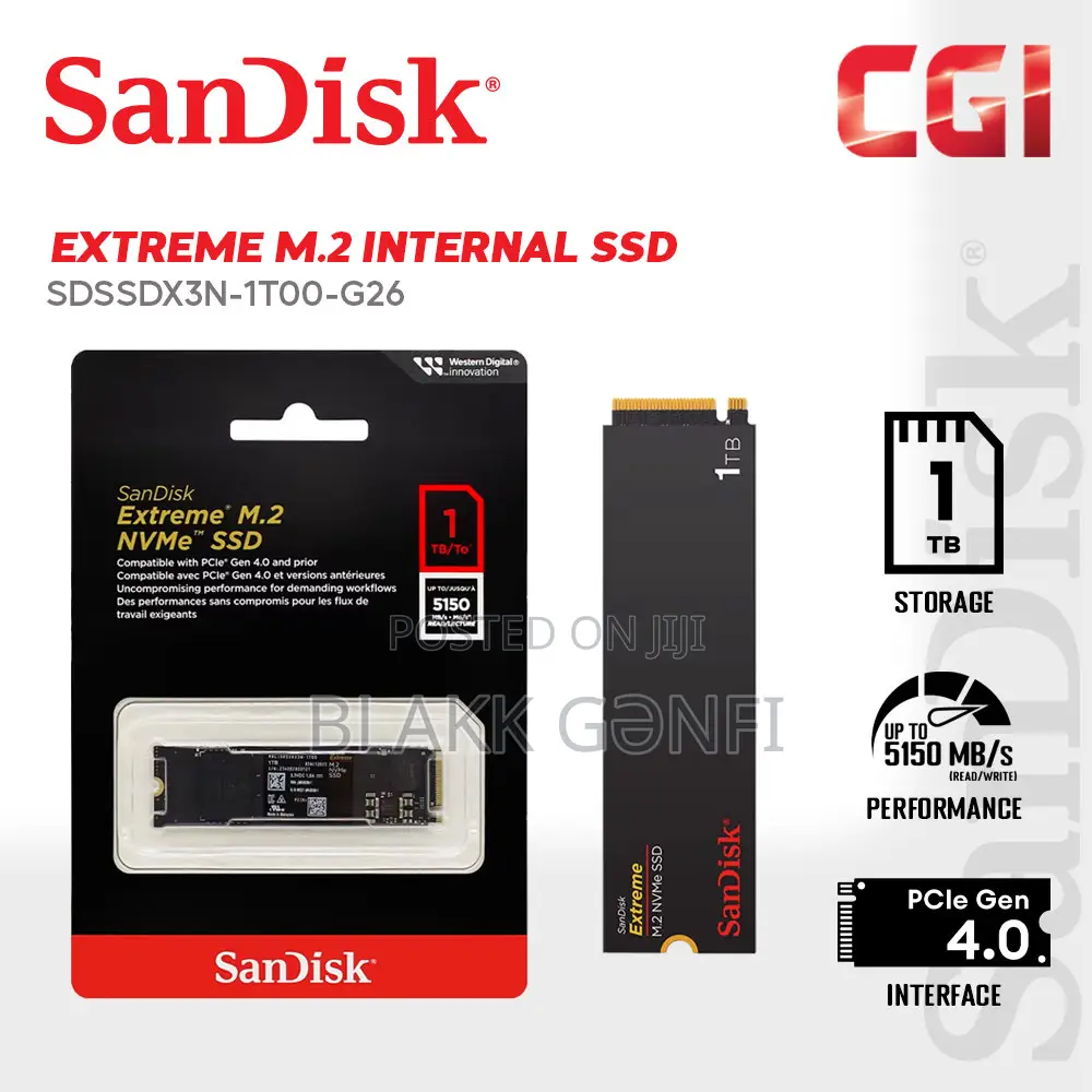 Sandisk Extreme 1tb Gen4 Nvme M.2 SSD