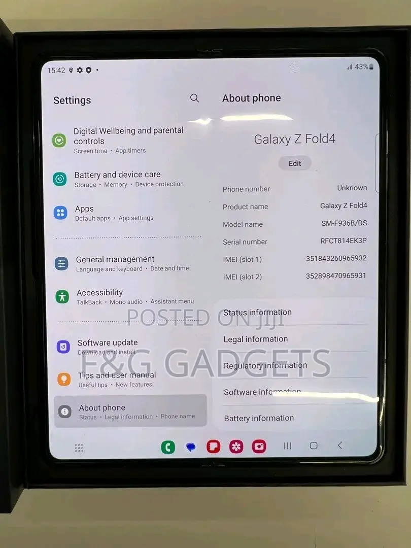 New Samsung Galaxy Z Fold4 256 GB Gray