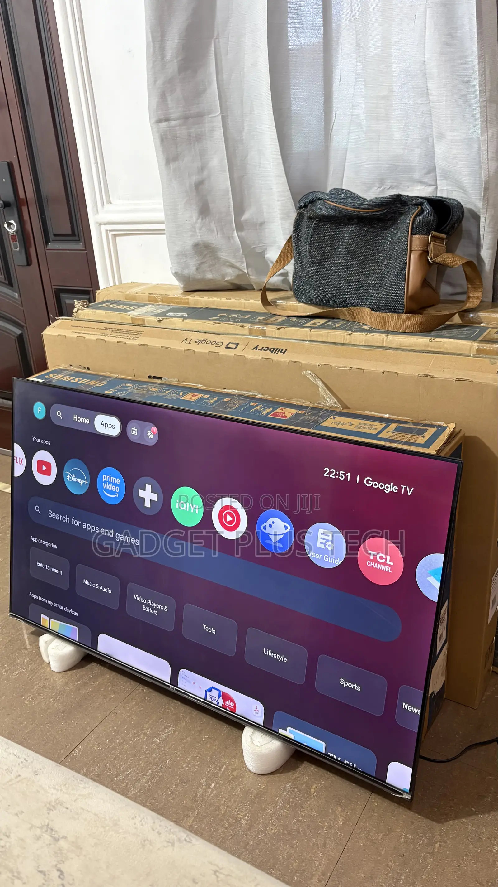 Home Used 50” TCL Uhd Google Tv