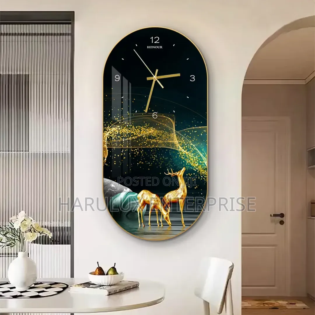 Modern Wall Clock Wall Art Decor - 60x30cm L