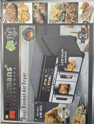 6l+6l Hoffmans Digital Dual Zone Modern Design Air Fryer