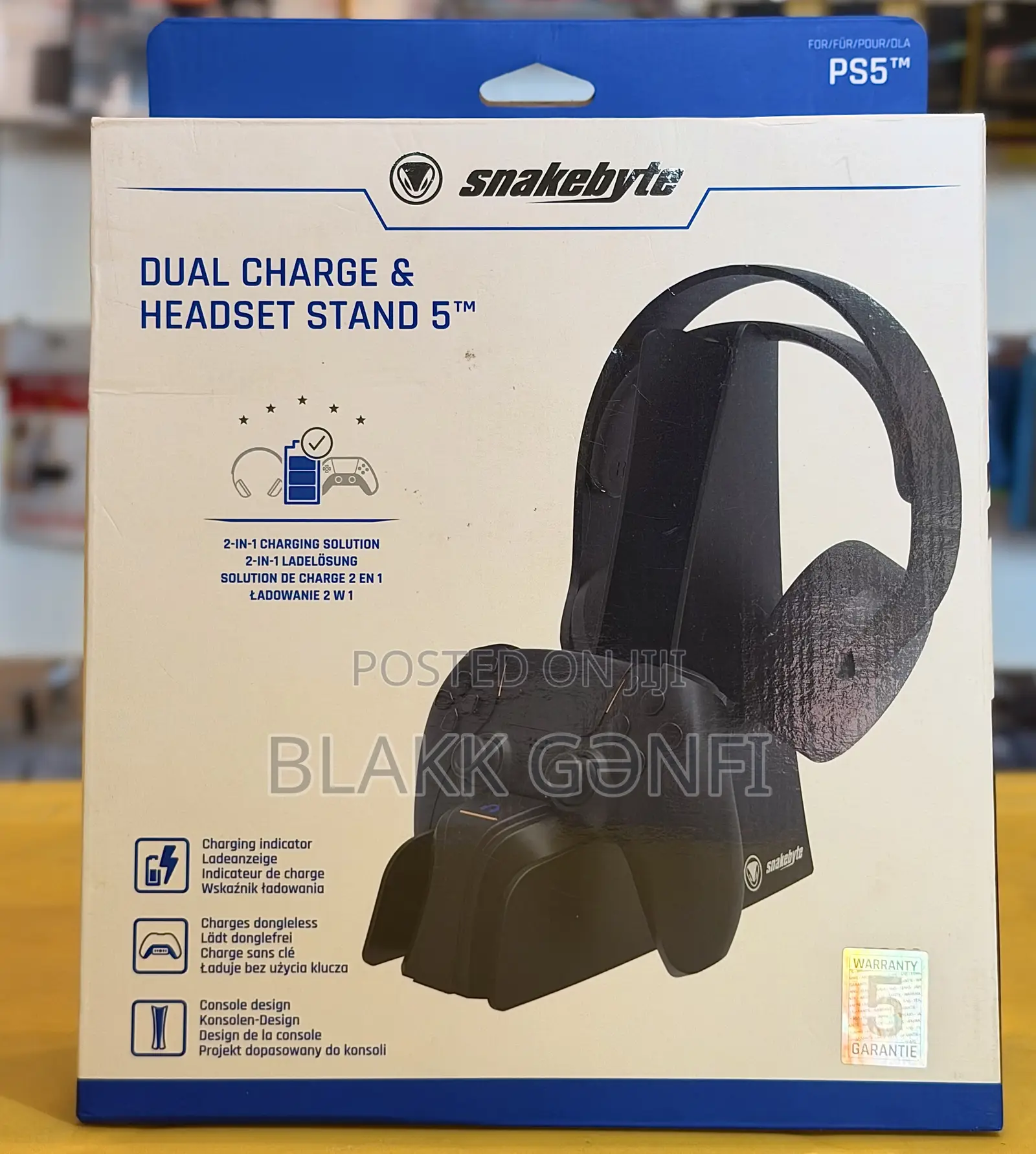 Snakebyte Ps5 Dual Chrage Headset Stand 5