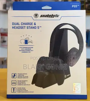 Snakebyte Ps5 Dual Chrage Headset Stand 5