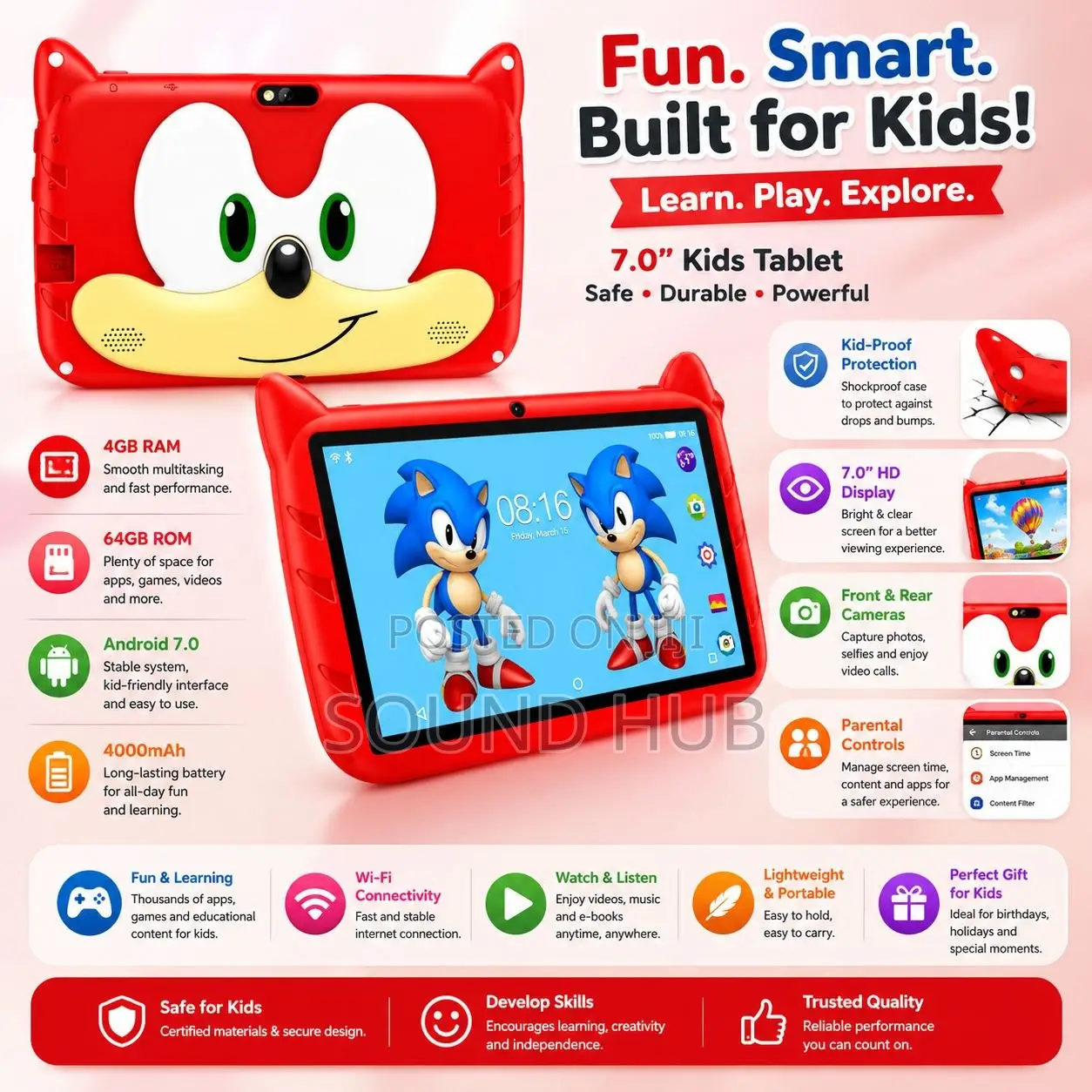 New Tablet 64 GB Red