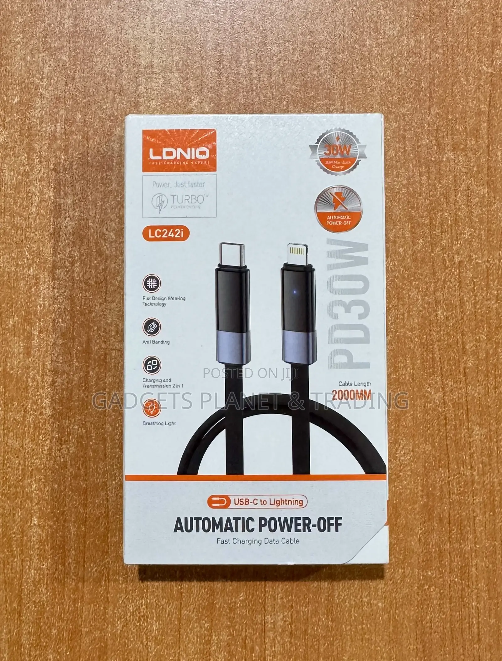 Ldnio Lc242i Pd 30w Super Fast Type-C to C Automatic Power Off Cable
