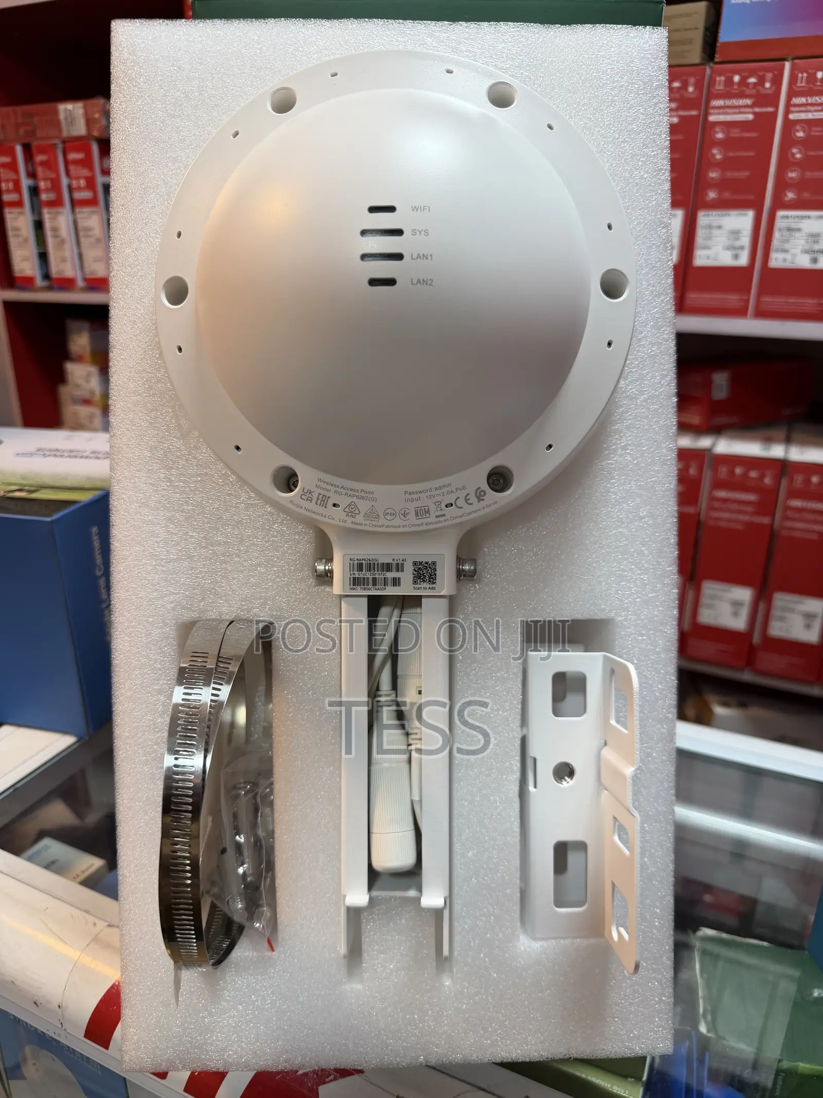Ruijie Reyee Rg-Rap6262(G) Wi-Fi 6 Ax1800 Outdoor Omni-Directional Ap
