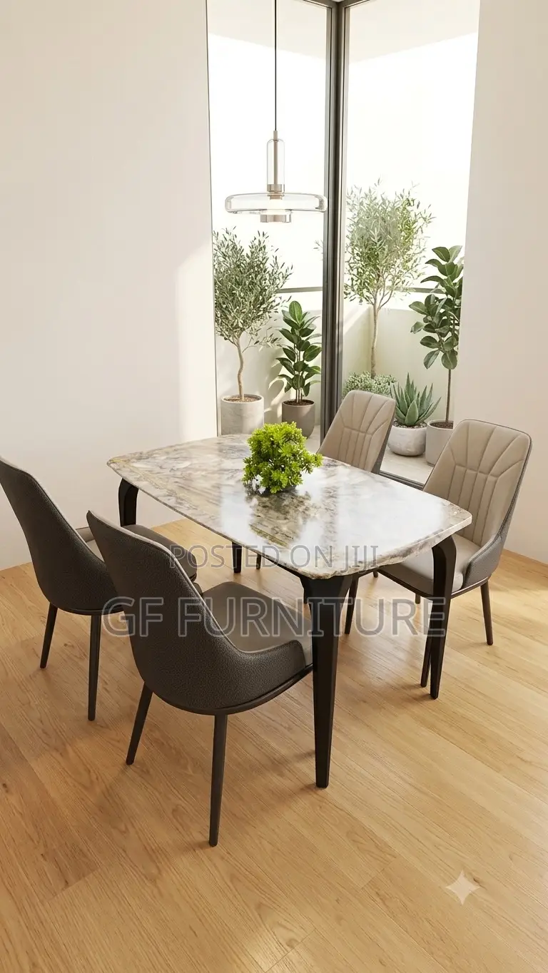 4seater Dining Marble Table Set