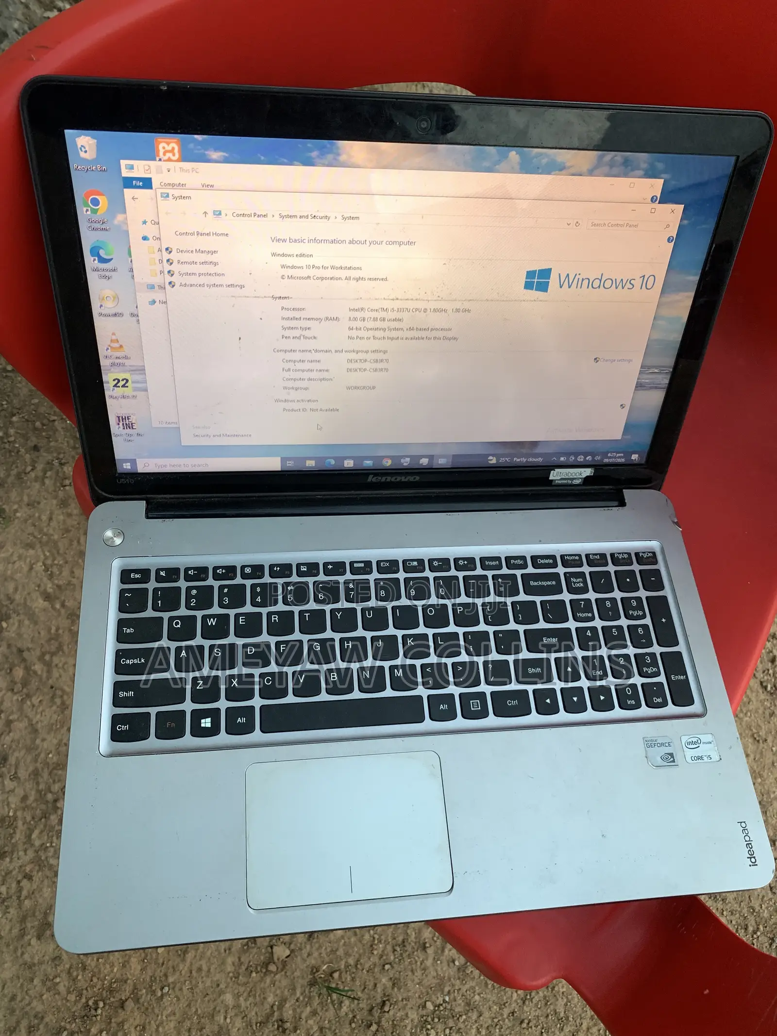 Laptop Lenovo IdeaPad U510 8GB Intel Core i5 HDD+SSD 128GB