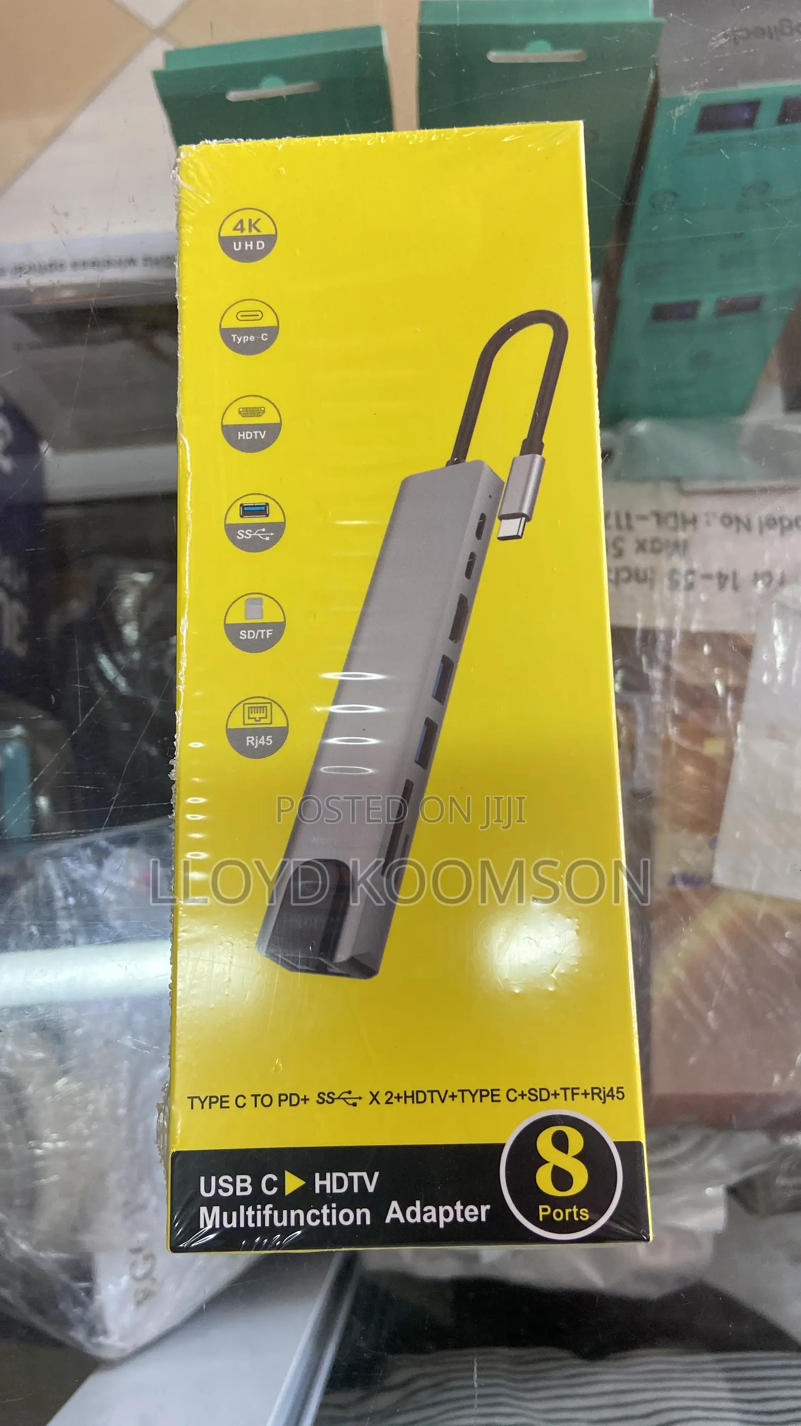USB C to HDTV Multifunction Adapter (8) Ports
