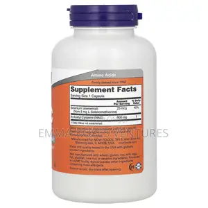 Now Nac 600mg, 250 Caps