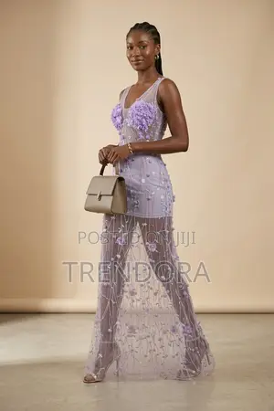 Elegant Floral Ladies Party Dress
