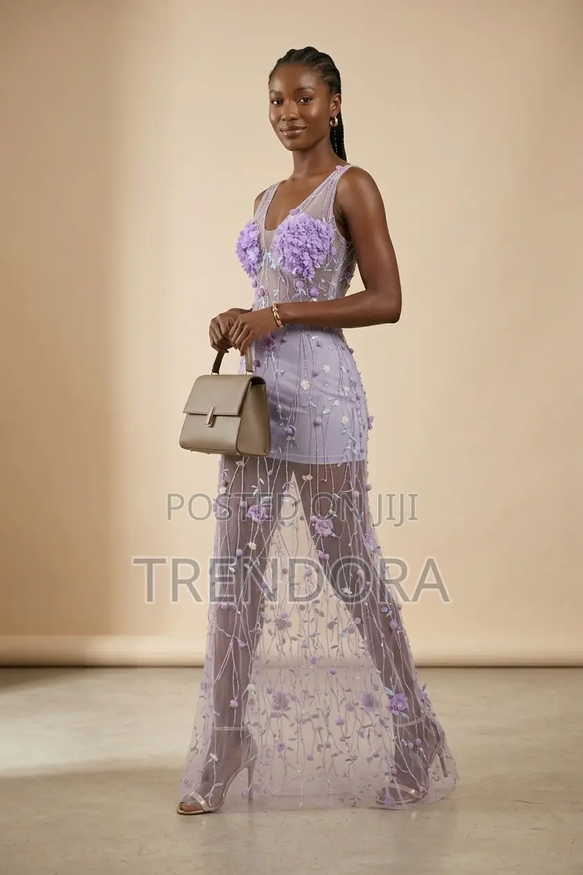 Elegant Floral Ladies Party Dress