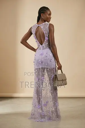 Elegant Floral Ladies Party Dress
