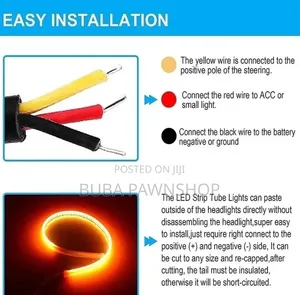 2pcs Universal Car Flexible Led Strip Lights