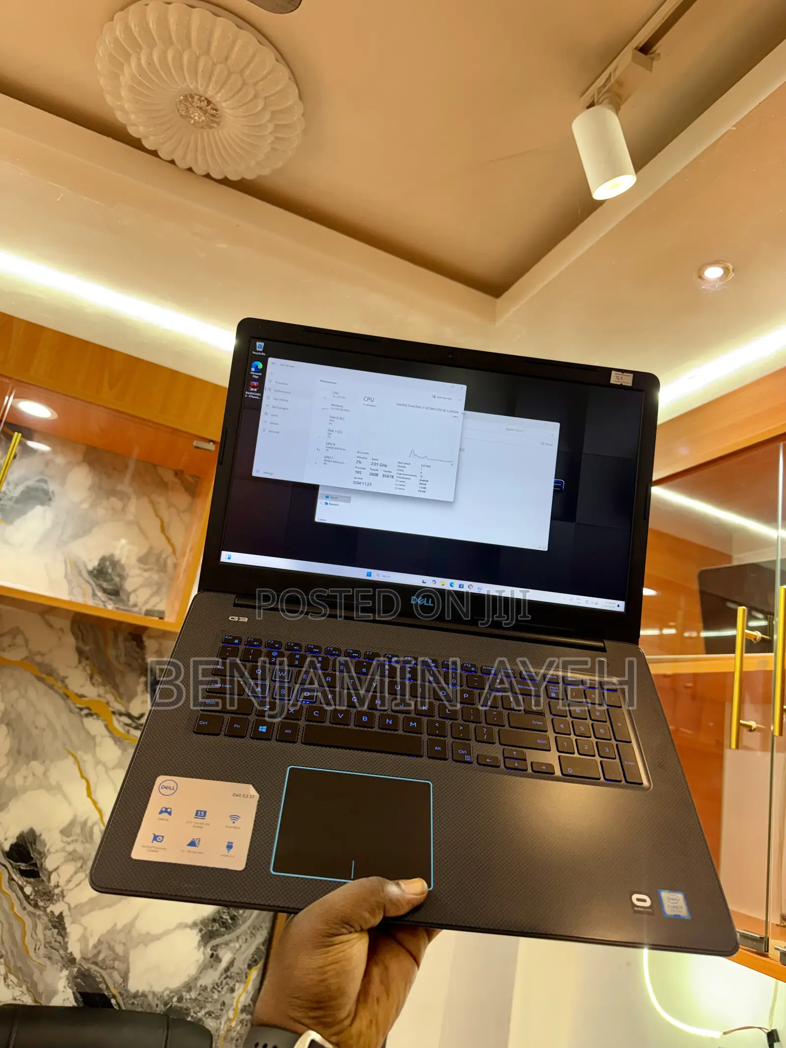Laptop Dell G3 17 3779 16GB Intel Core i7 HDD+SSD 2T