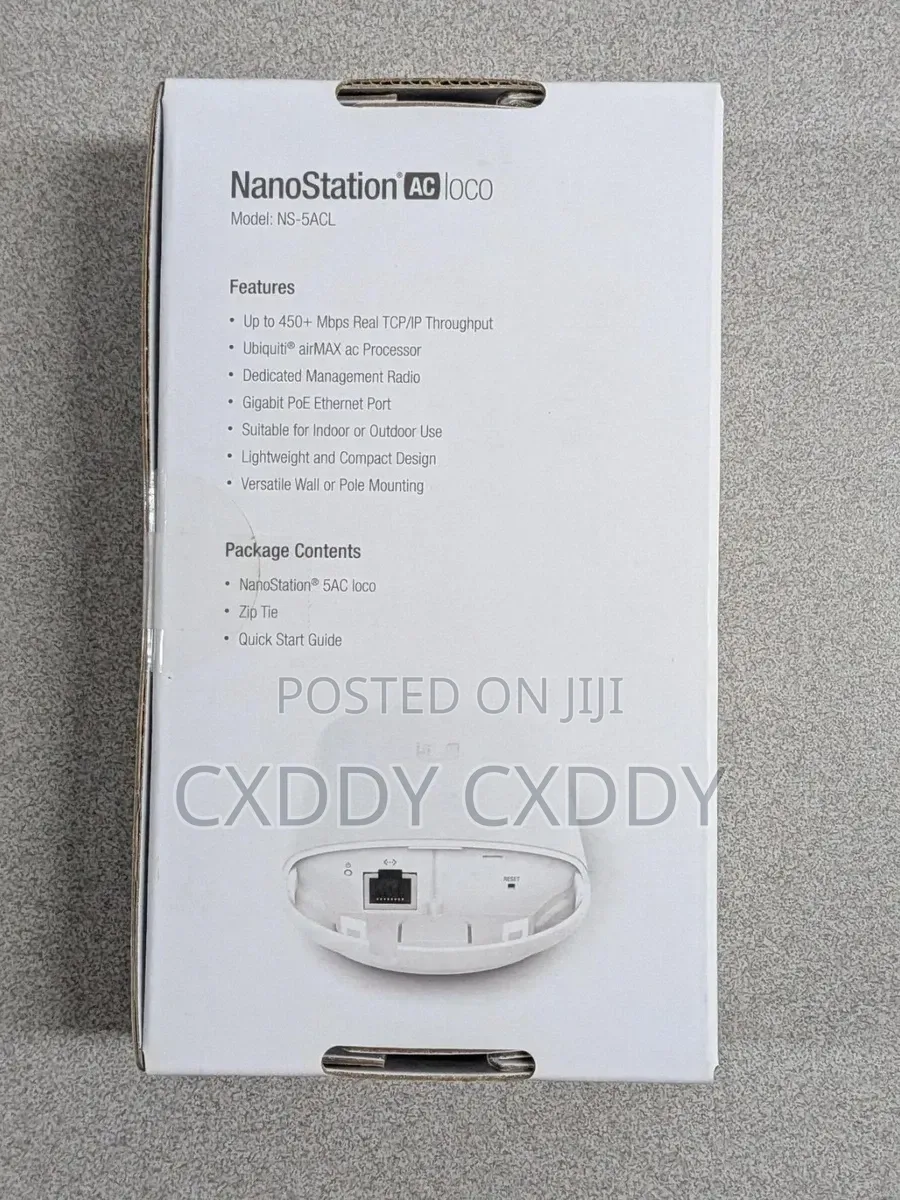 Ubiquiti Nanostation 5ac Loco + 24v Gigabit Poe Adapter