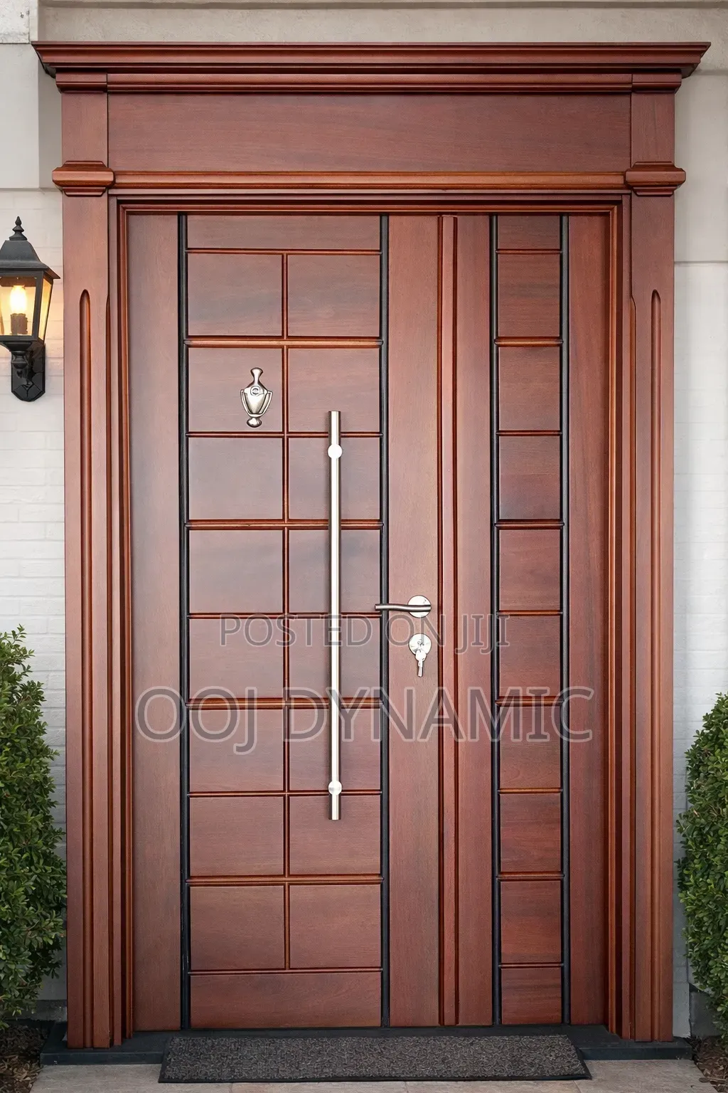 Elegant External Security Wooden Door