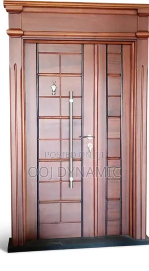 Elegant External Security Wooden Door