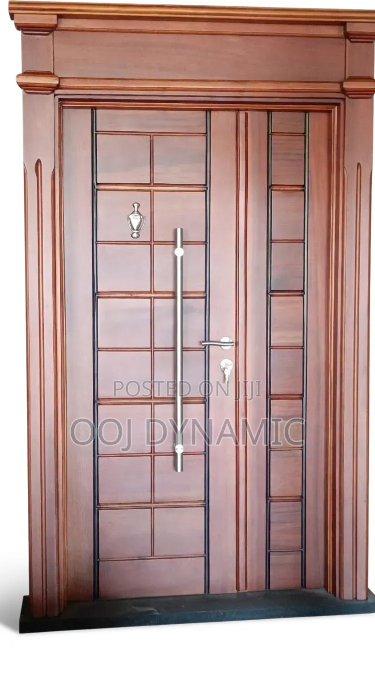 Elegant External Security Wooden Door