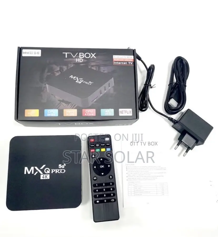 Mxqpro Hd Android 13 Tv Box- 2.4g - Wifi - Black