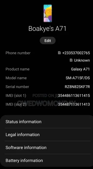 Samsung Galaxy A71 128 GB Silver