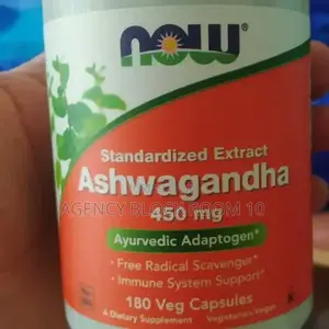 Now Foods Ashwagandha 450mg 90 Veg Capsules - Stress, Sleep Energy