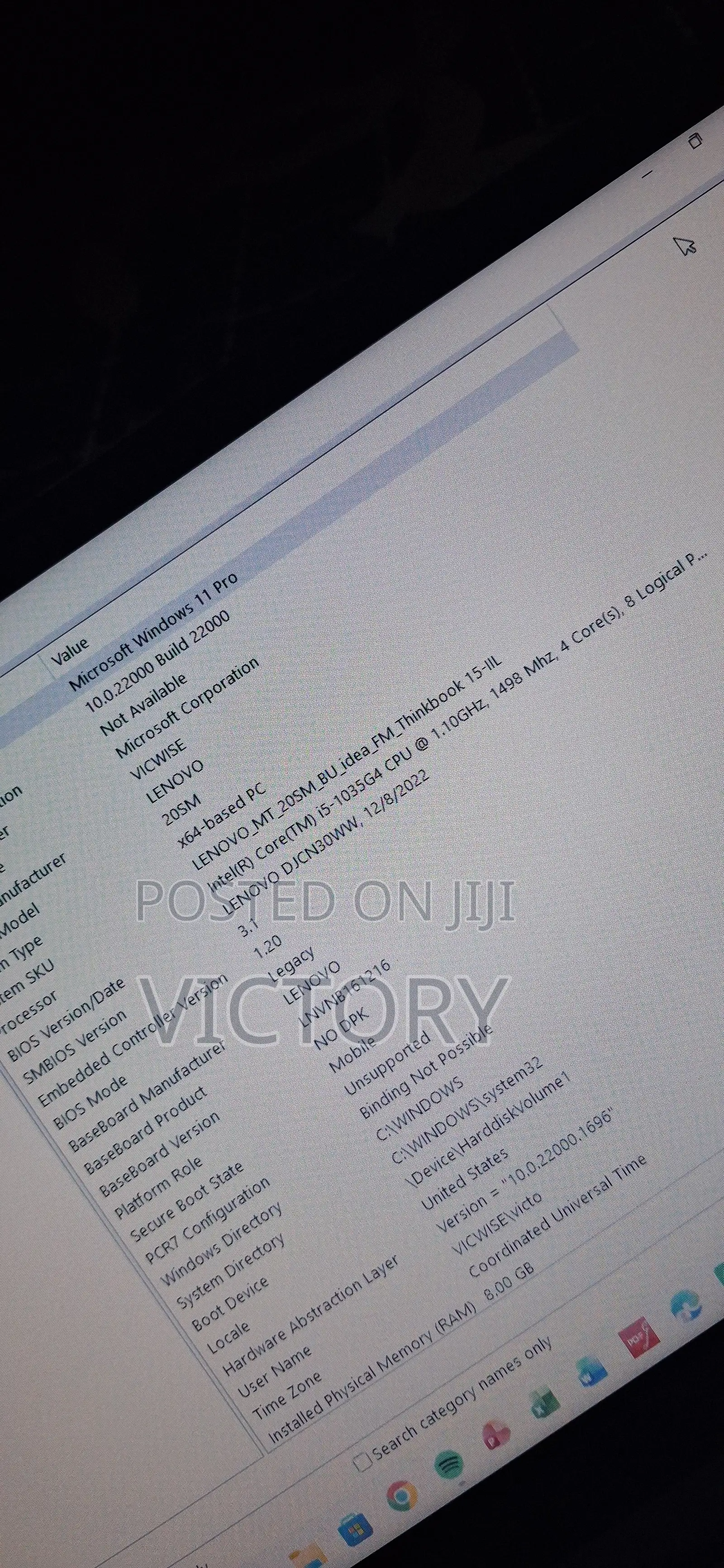 Laptop Lenovo ThinkBook 15 8GB Intel Core i5 SSD 256GB