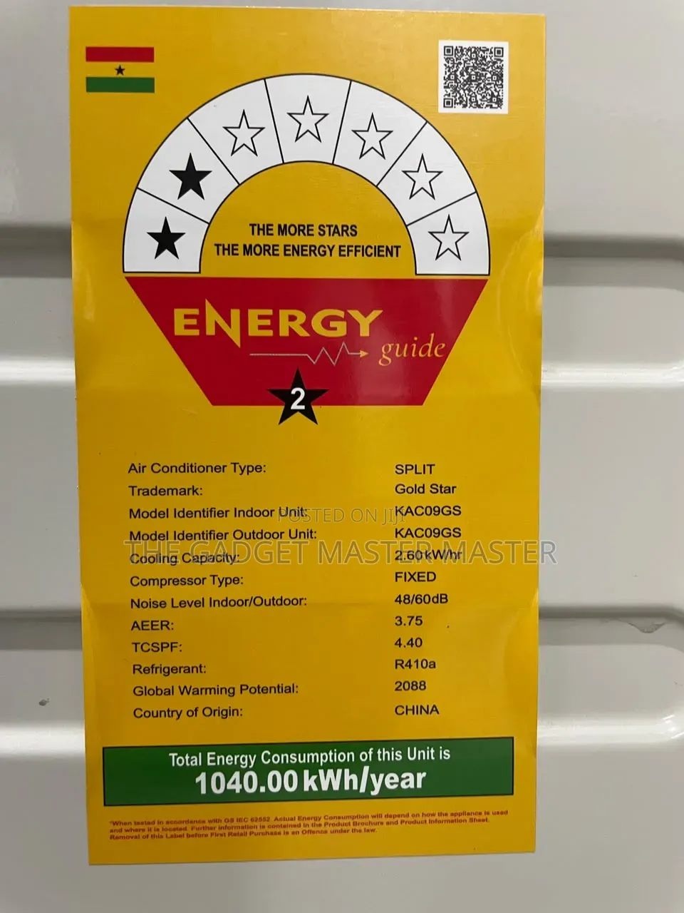 Gold Star Kac09gs 1.0hp Split Air Conditioner
