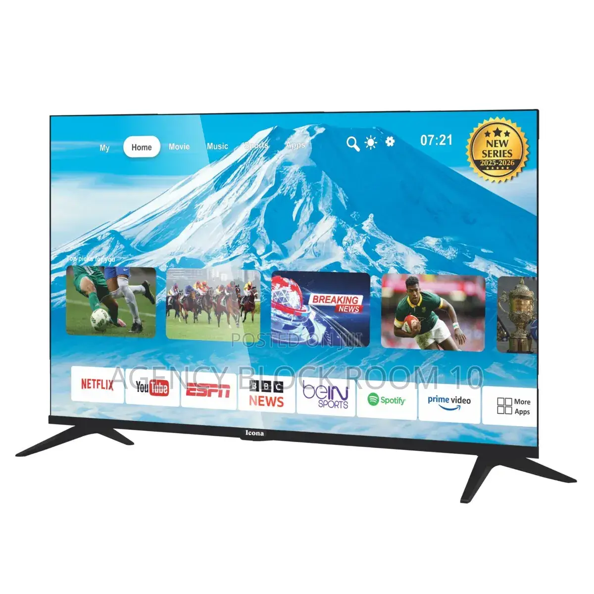 26” Edgeless Digital Satellite Ledtv A+ Panel - Hdmi/Usb - DTS Audio