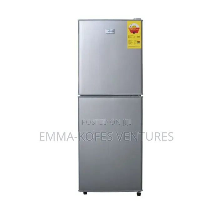 116 Litre - Table Top Double Door Fridge - Silver + Free Cookware
