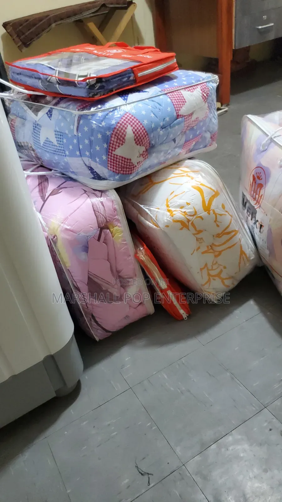 Bedsheets, Duvet, Bathroom Mat, Towels .