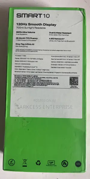 New Infinix Smart 10 64 GB Black