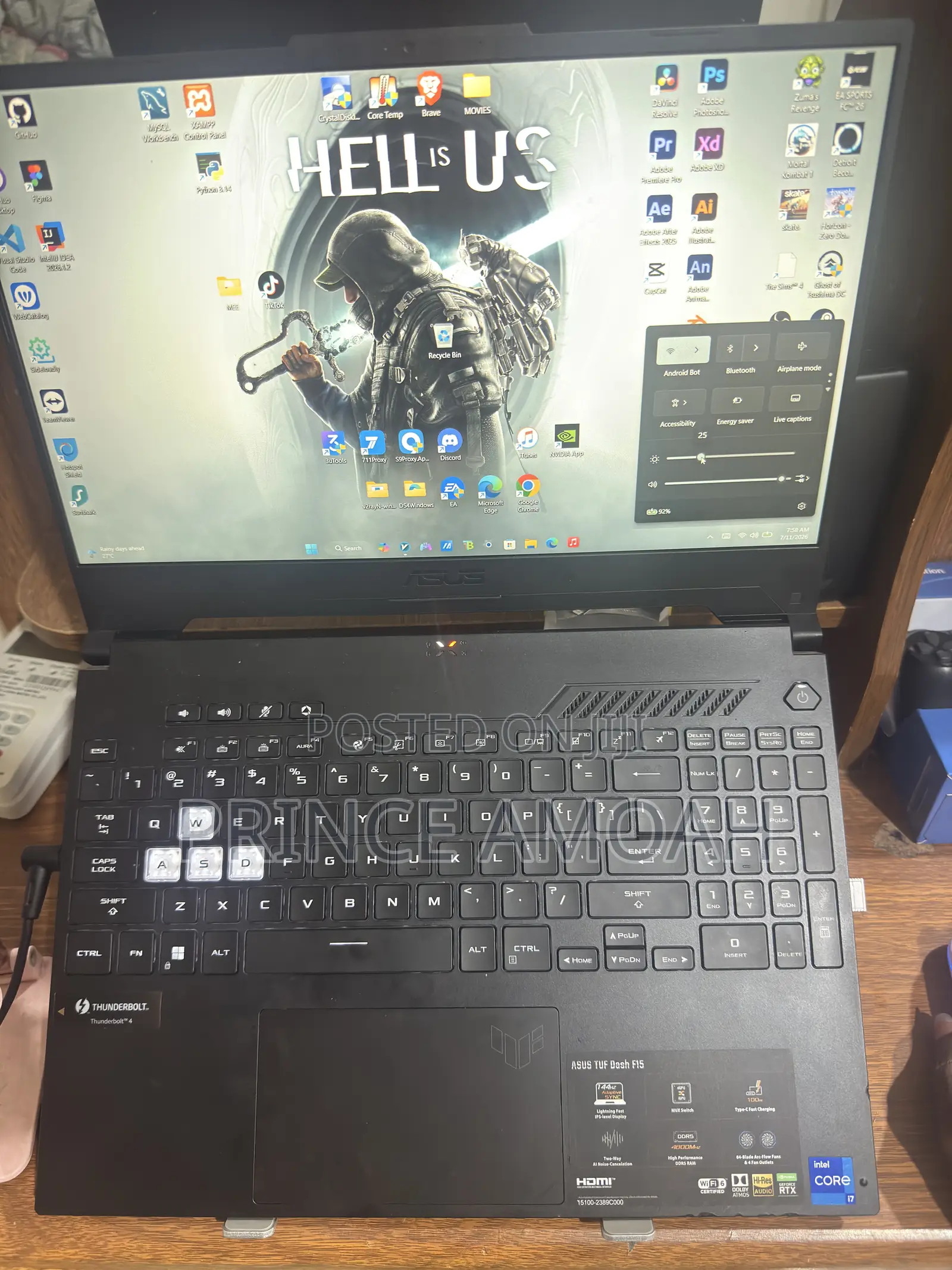 Laptop Asus TUF Dash F15 16GB Intel Core i7 SSD 1T