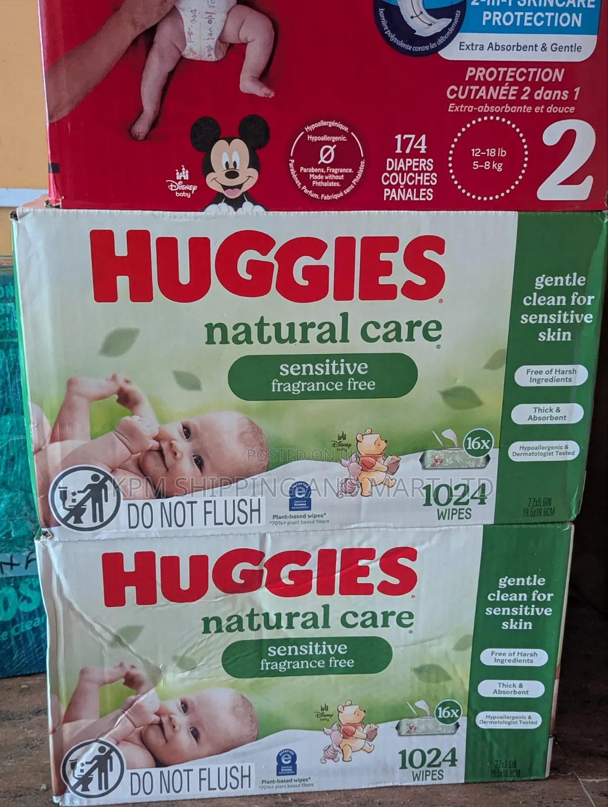 Huggies Natural Care Wipes (Usa 16x 1024 Wipes)