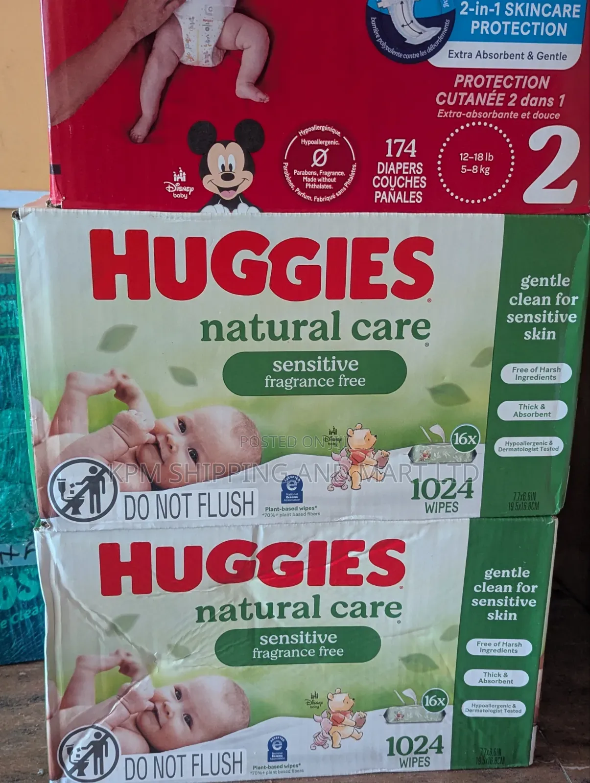 Huggies Natural Care Wipes (Usa 16x 1024 Wipes)